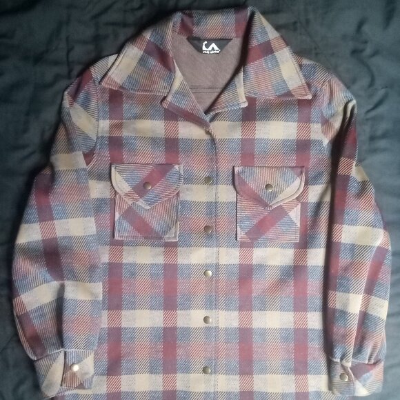 Vintage Jack Winter Plaid Polyester Snap Button Shirt - Picture 2 of 7